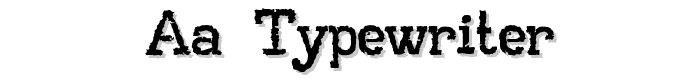 AA Typewriter font